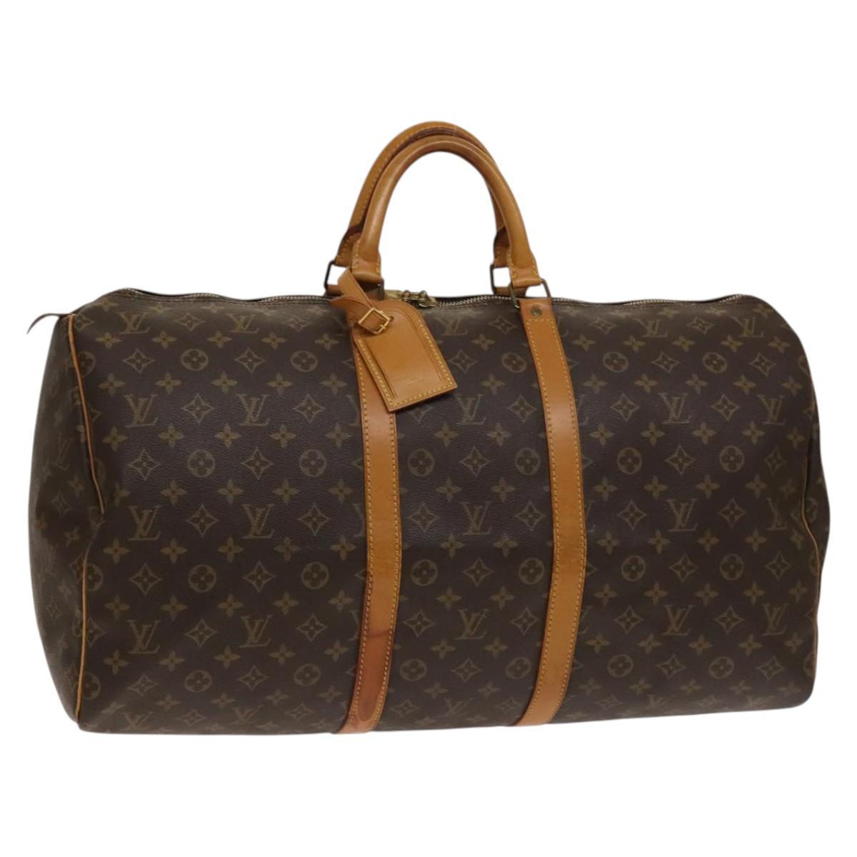 Louis Vuitton Monogram Keepall 55 Boston Bag M41424 Lv Auth 139020